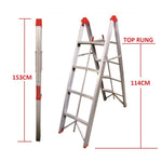 4-Step Aluminium Collapsible Box Stick Ladder With Carry Bag