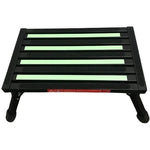 Black illuminous single folding caravan camping step