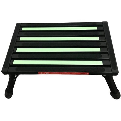 Black illuminous single folding caravan camping step