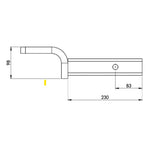 HAYMAN REESE TOW BALL MOUNT 50MM SQUARE SHANK 1500KG RATED