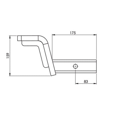 HAYMAN REESE TOW BALL MOUNT 50MM SQUARE SHANK 2000KG RATED_21129
