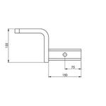 HAYMAN REESE TOW BALL MOUNT 50MM SQUARE SHANK 1600KG RATED_21303