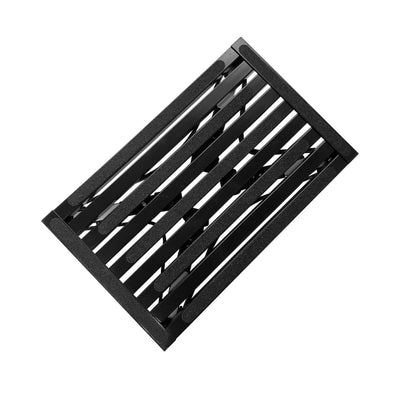 Portable RV step with sturdy adjustable legs – black finish