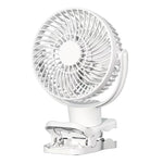 White USB Portable Camping Fan With LED Light And Remote Control