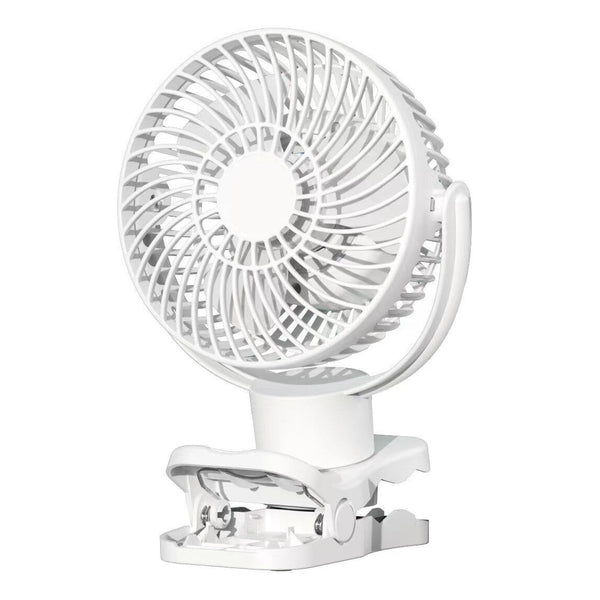 White USB Portable Camping Fan With LED Light And Remote Control