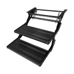 Black double manual caravan bolt-on step