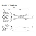Alko 3.5T Off Road Coupling 50mm Ball Electric Brake Offroad Trailer Caravan kit