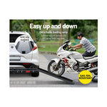 Giantz Motorcycle Motorbike Carrier Rack Ramp 2"Towbar Adjustable Height Black