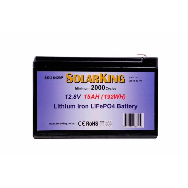 Solarking 15Ah 12V Lithium Battery LiFePo4 Built-in BMS
