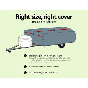 14-16 ft Camper Trailer Travel Cover Tent 4.2-4.8m Caravan Swan