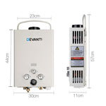 Devanti Portable LPG Hot Water Heater Front
