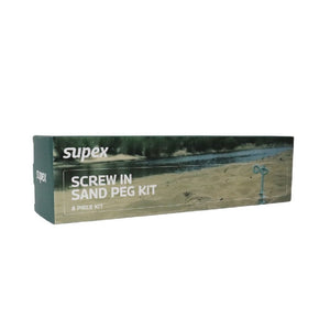 Sand peg with spiral anchor design
