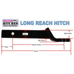 MISTER HITCHES Ball Mount Tongue Long Reach 322mm 2" DROP or 3/4" RISE