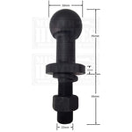 MISTER HITCHES Hi RiseTow Ball Black Oxide dimensions