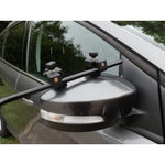 Extra-large convex glass for maximum visibility