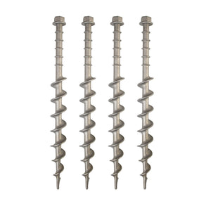 Heavy-duty tent pegs with spiral threads