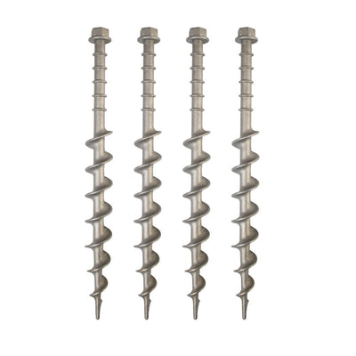 Heavy-duty tent pegs with spiral threads