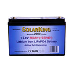 Solarking 150 AH 12 V Lithium Battery LiFePO4 100 A BMS Active Cell Balancing