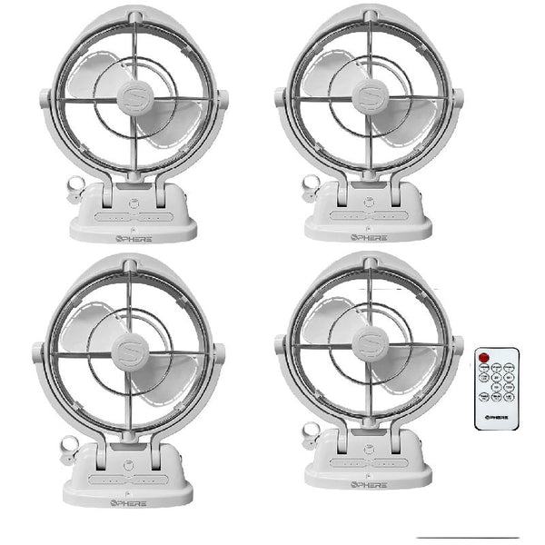 Sphere VIENTO white 4-pack fans in caravan