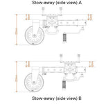 ARK XO750 Jockey Wheel Tube Mount Black