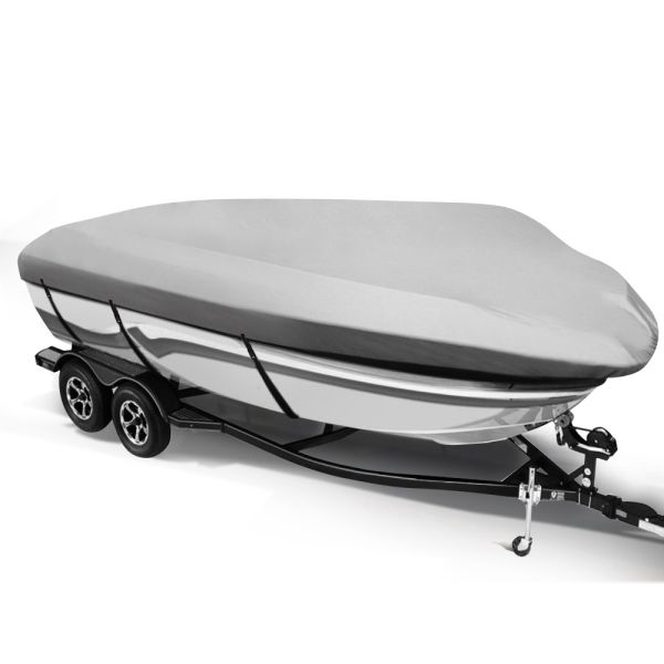Seamanship Premium 12-15.5ft Boat Cover Trailerable Marine Grade Waterproof 600D TBC-1214-GR