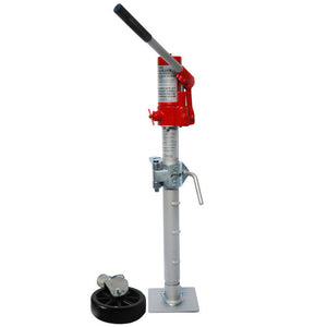 The original hydraulic caravan and trailer jack that converts to a jockey wheel.
