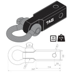 TAG Recovery Hitch - Fixed Bow Shackle (4.75T)