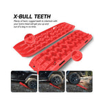 X-BULL 2PCS RED Recovery Tracks Snow Tracks Mud tracks 4WD