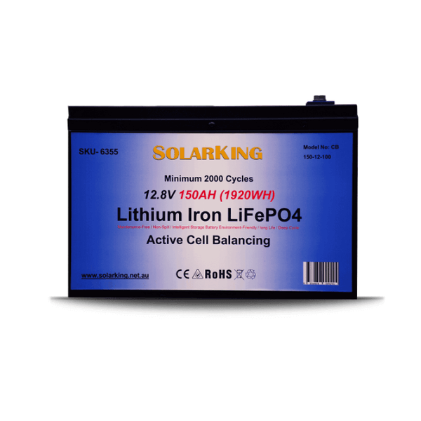 Solarking 12.8V 150AH Solarking Lithium Iron Battery Metal Case CB-150-12-100