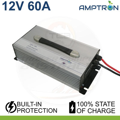 Amptron 12V 60A Lithium LiFePO4 Battery Charger AC-DC 240V