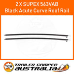 2 x Supex Acute Curve Roof Rail Black