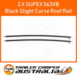 2 x Supex Slight Curve Roof Rail Black