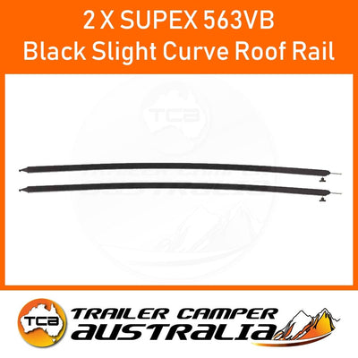 2 x Supex Slight Curve Roof Rail Black