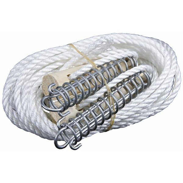 Double Spring Guy Rope Kit with Wood Slide 6mm rope