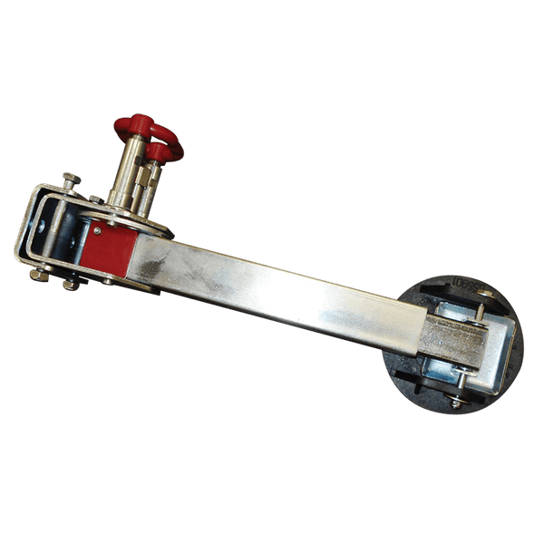 840mm Drop Down Corner Steady - Big Foot Fitted - Zinc