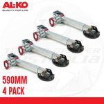 4x ALKO 590mm Drop Down Stabiliser Leg Corner Steady AL-KO Big Foot Design
