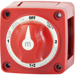 Blue Sea Systems m-Series Mini Selector Battery Switch – Red