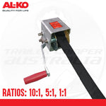 ALKO Premium Marine Winch 1000kg Capacity - 10:1 5:1 1:1 - 50mm x 7.5M Cable