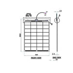 Amptron 100W 12V Flexible Monocrystalline Solar Panel