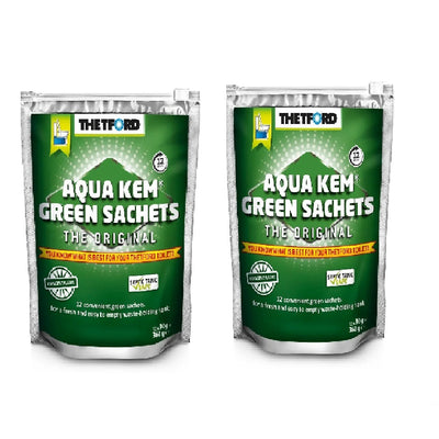 THETFORD AQUA KEM GREEN SACHETS – 12PK (2 PACK)