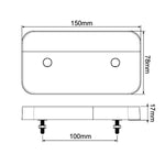 Ark LDU15 12V LED Trailer Tail Light Lamp Submersible Ultra Slim 150 x 78 mm
