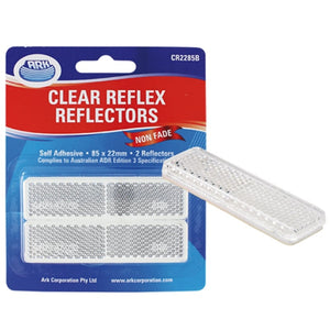 2 x Ark Clear self adhesive reflector 22 x 85mm