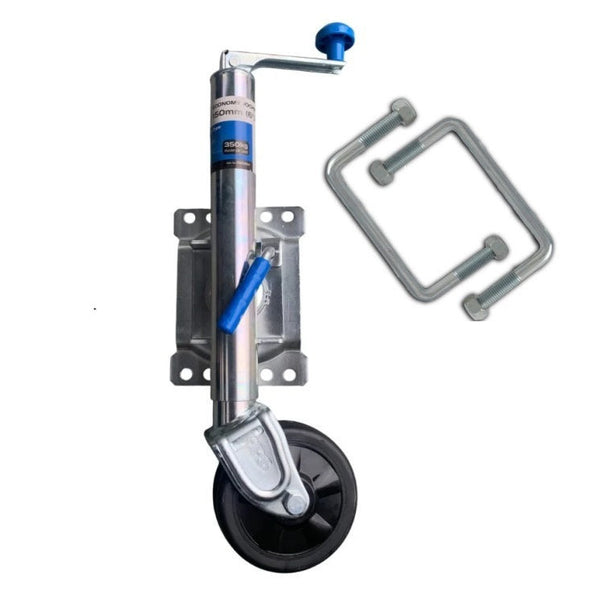 ARK 6” Economy Jockey Wheel Swivel Bracket JWE6SU (U-Bolts Included)