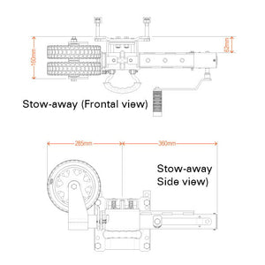 Ark XO 750B Off Road Jockey Wheel Black Edition Dual 8" Tyre ORJW750B