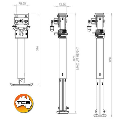 Drill Driven Lift Jack with Corner Steady Leg for Heavy-Duty Use