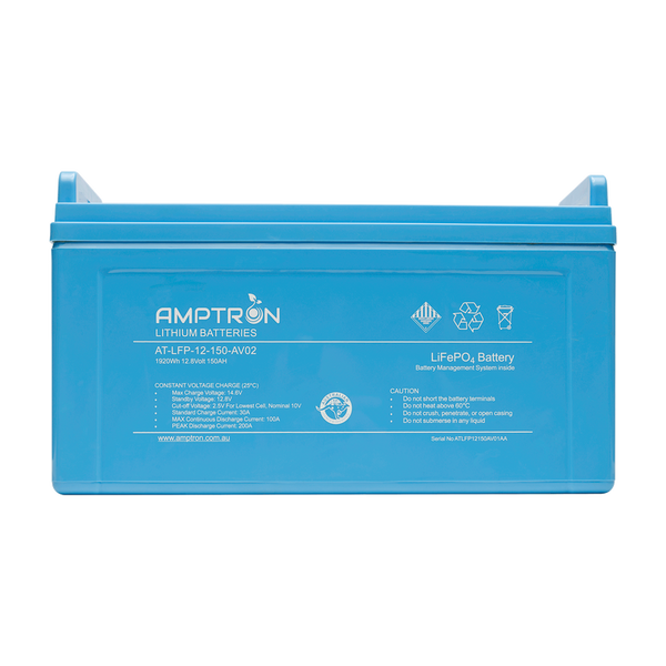 Amptron 150Ah LiFePO4 Battery Front View