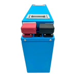 RS485 and CAN bus communication ports on Amptron battery