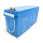 Top view showing terminals and label on 24V battery