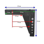 Brutus 4.5T Adjustable Hitch 6"  Drop Rise with 70mm Tow Ball & Lock
