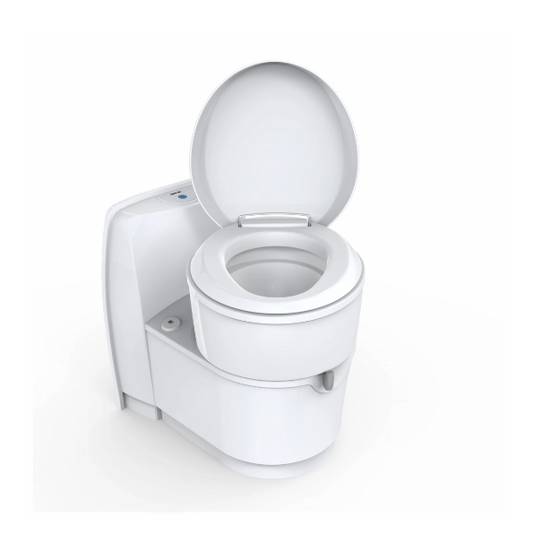 C223-CS swivel cassette toilet with electric flush for RVs and campers